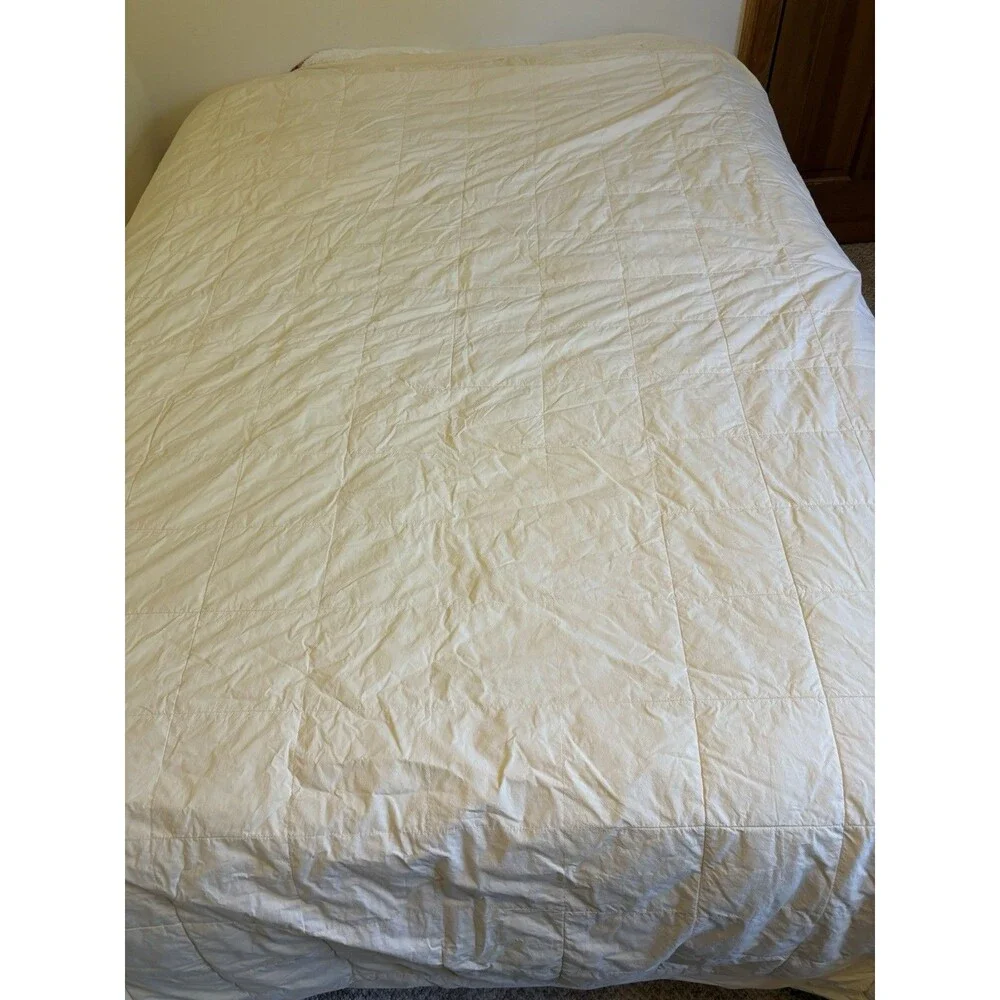 Laura Ashley Lifestyle Cotton Polyester Throw Blanket Quilted Queen 94”x 86”